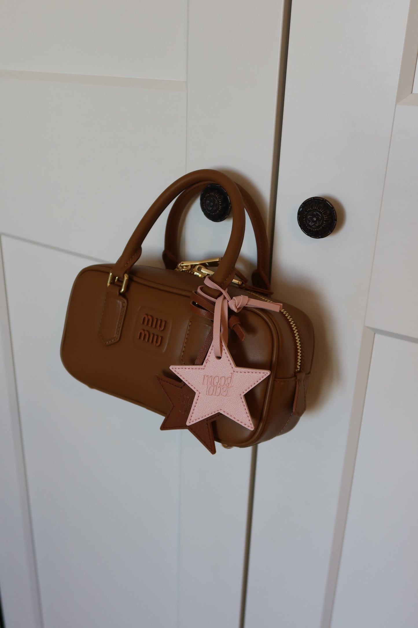 Chocolate Leather Bag Charm 🍫