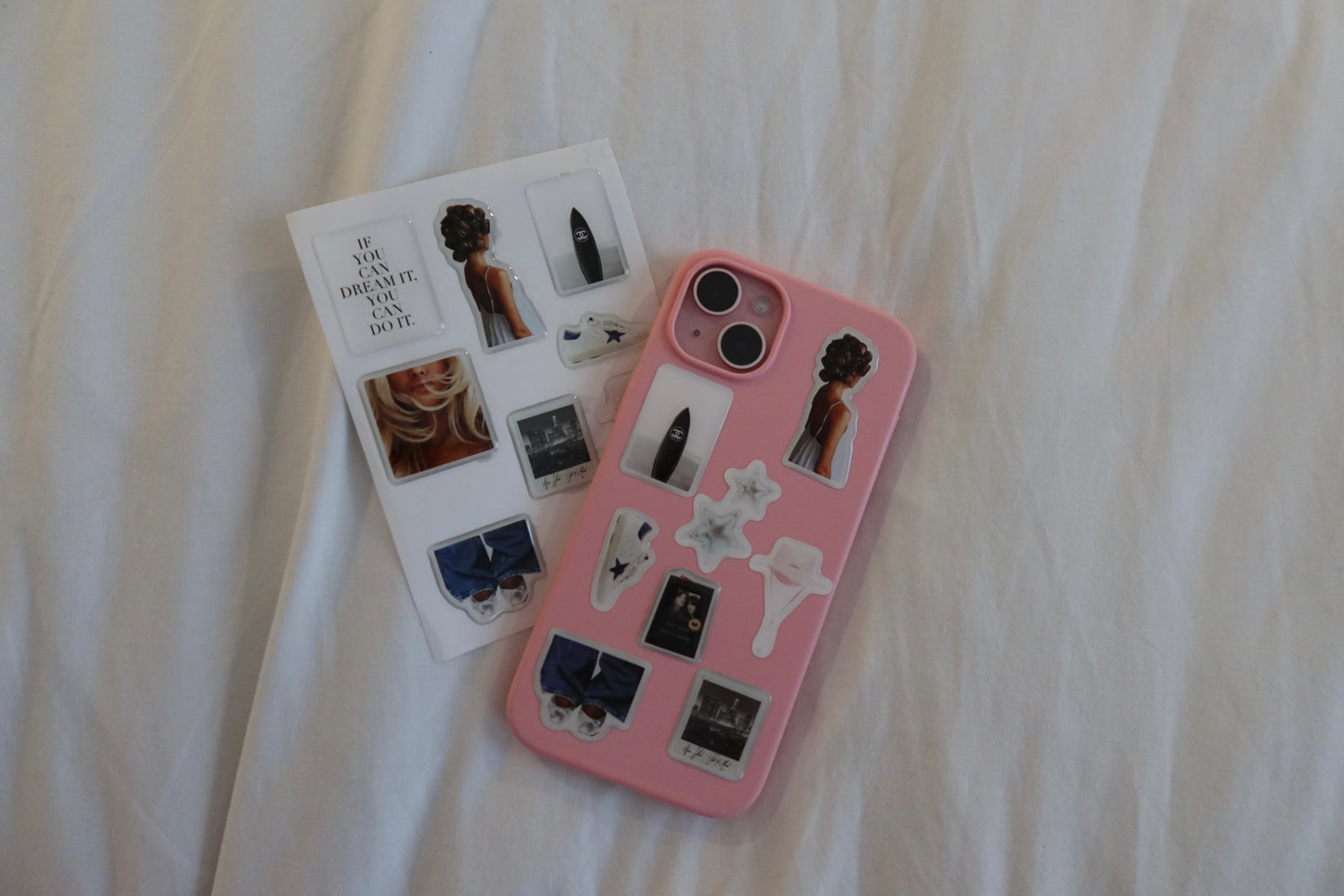 Pink Winter 3D Sticker Set 🩷